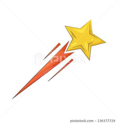 Illustration of shooting star Illustration of shooting star 136377729