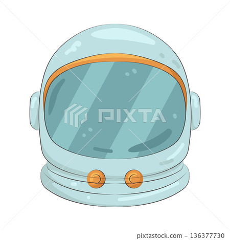 Illustration of space helmet Illustration of space helmet 136377730