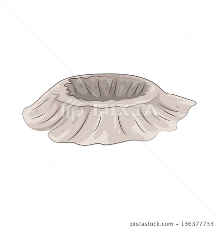 Illustration of crater Illustration of crater 136377733