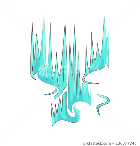 Illustration of Aurora borealis Illustration of Aurora borealis 136377745