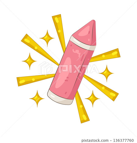 Illustration of crayon 136377760