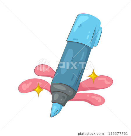 Illustration of marker pen Illustration of marker pen 136377761