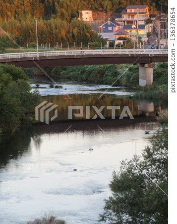 Landscape with river 136378654