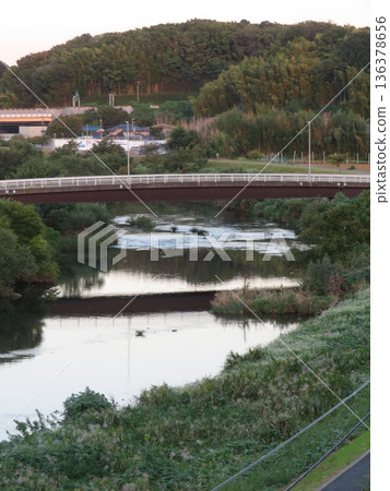Landscape with river Landscape with river 136378656