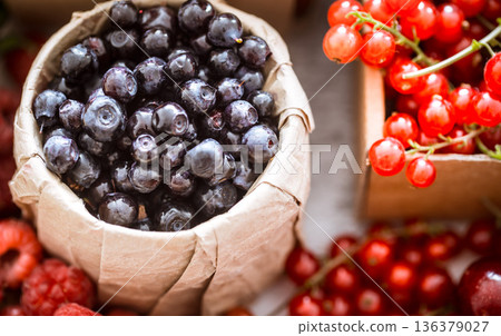 fresh blueberries in a jar fresh blueberries in a jar 136379027