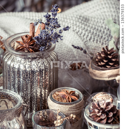 autumn composition in the interior autumn composition in the interior 136379333