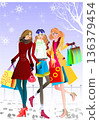 Woman, shopping, winter 136379454
