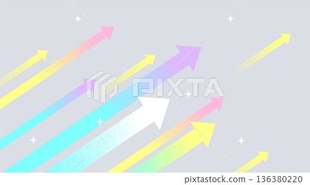 Retro colorful upward arrow background Retro colorful upward arrow background 136380220