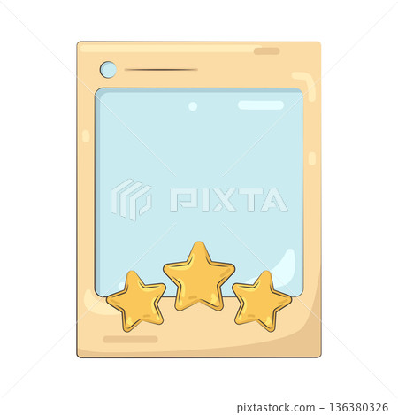 Illustration of star on a post frame Illustration of star on a post frame 136380326