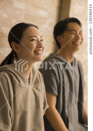 Couple sauna image Couple sauna image 136380414