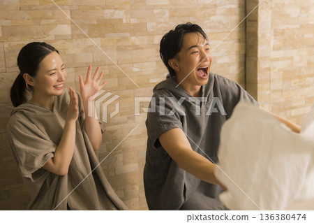 Couple sauna image Couple sauna image 136380474