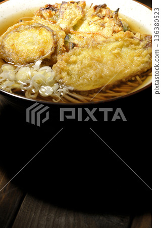 Tempura soba noodles Tempura soba noodles 136380523