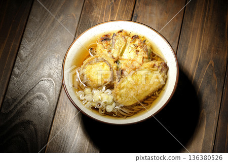 Tempura soba noodles 136380526