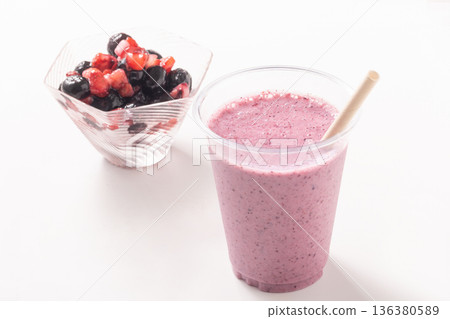 Berry yogurt smoothie 136380589