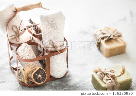 Spa composition with handmade soap Spa composition with handmade soap 136380980
