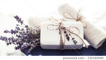 Spa still life with lavender Spa still life with lavender 136380990