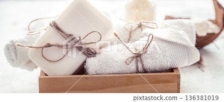 Spa still life of soap Spa still life of soap 136381019