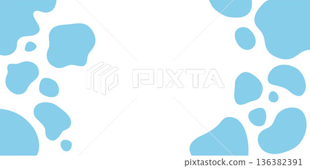 淺藍色乳牛圖案背景素材插圖 136382391