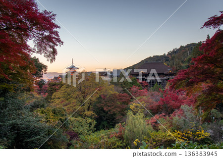 Kiyomizu Temple in autumn Kiyomizu Temple in autumn 136383945