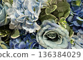 Blue roses and hydrangeas 136384029