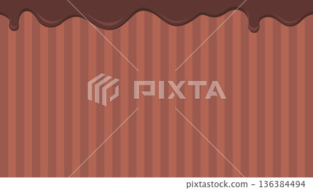 Melted chocolate and striped background material (Valentine's Day sweets) Melted chocolate and striped background material (Valentine's Day sweets) 136384494