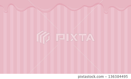 Melted chocolate and striped background, strawberry pink (Valentine's Day sweets) Melted chocolate and striped background, strawberry pink (Valentine's Day sweets) 136384495