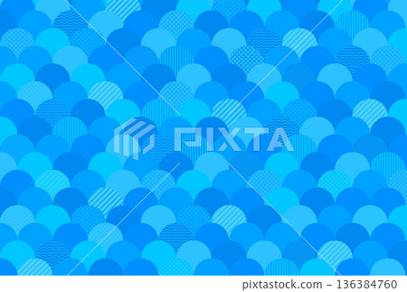 Background material Blue Pop Light blue Seminar Japanese style Background Wave Circle Circle Seigaiha Geometric pattern Background material Blue Pop Light blue Seminar Japanese style Background Wave Circle Circle Seigaiha Geometric pattern 136384760