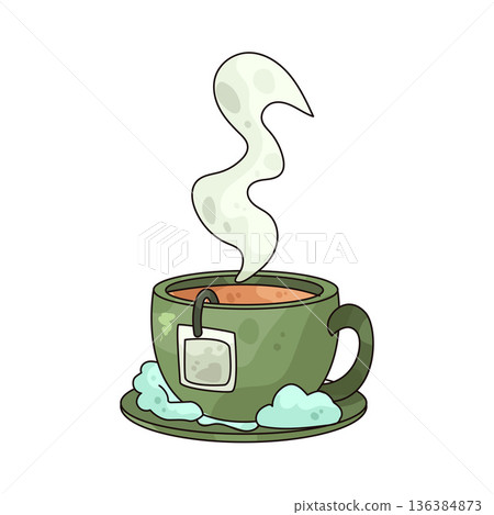 Illustration of Hot tea 136384873