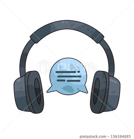 Illustration of Headphones 136384885