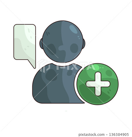 Illustration of Add user 136384905