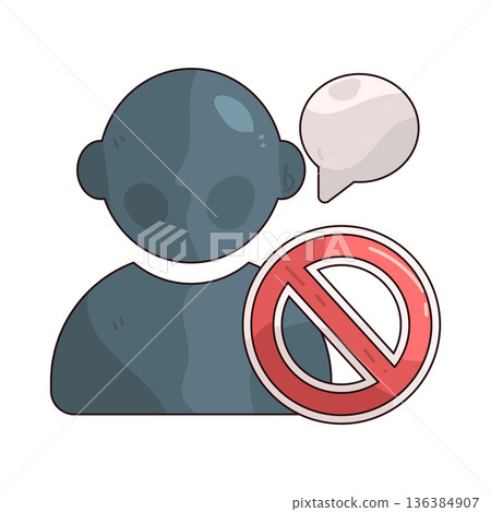 Illustration of Block user Illustration of Block user 136384907