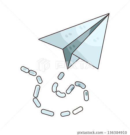 Illustration of paper airplane Illustration of paper airplane 136384910