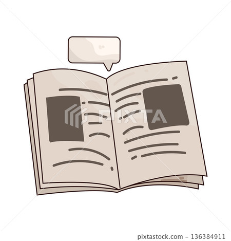 Illustration of newspaper Illustration of newspaper 136384911