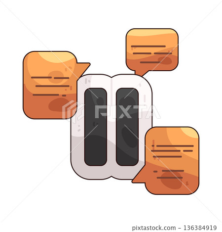 Illustration of Pause chat 136384919