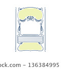 Art Deco frame design Label badge poster Graphic Vector Vintage style color Blank template 136384995