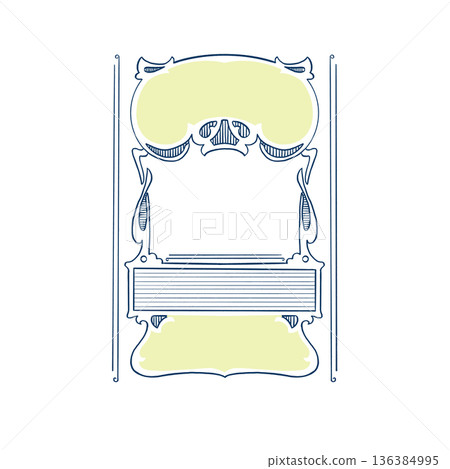 Art Deco frame design Label badge poster Graphic Vector Vintage style color Blank template Art Deco frame design Label badge poster Graphic Vector Vintage style color Blank template 136384995
