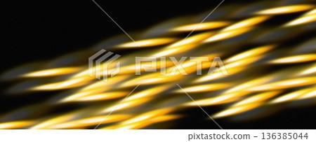 Luxury golden light waves black backdrop 136385044