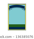 Retro frame Graphic element Poster label Badge design template Vintage style color 136385076
