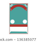 Retro frame Graphic element Poster label Badge design template Vintage style color 136385077