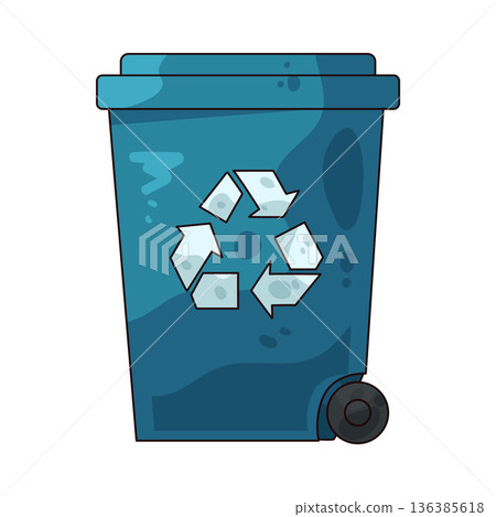 Illustration of recycle bin Illustration of recycle bin 136385618