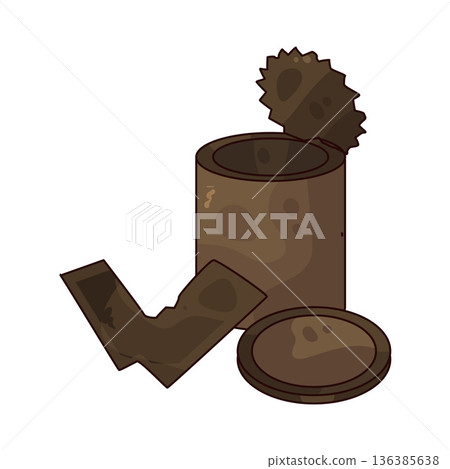 Illustration of Metal waste Illustration of Metal waste 136385638