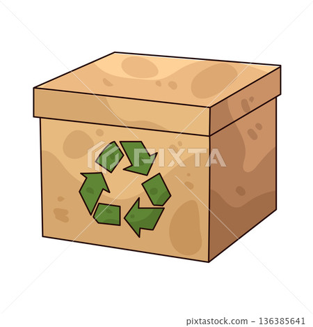 Illustration of recycle box 136385641