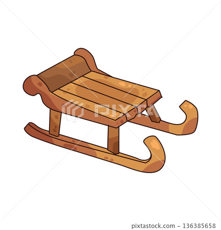 Illustration of sled Illustration of sled 136385658
