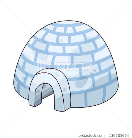 Illustration of igloo 136385664