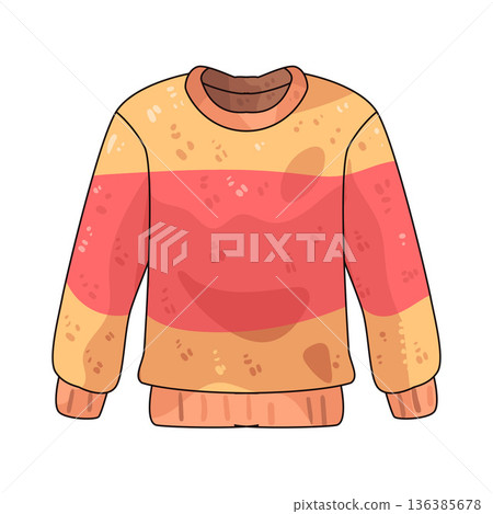Illustration of winter sweater Illustration of winter sweater 136385678