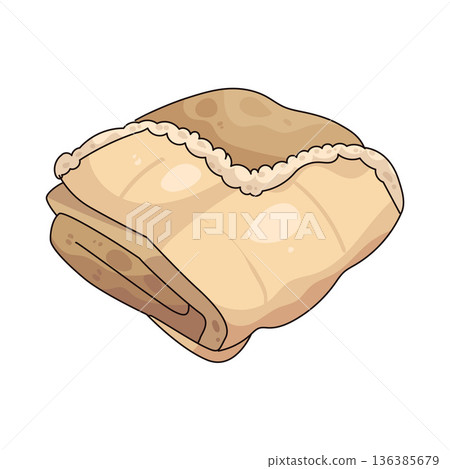 Illustration of cozy blanket Illustration of cozy blanket 136385679