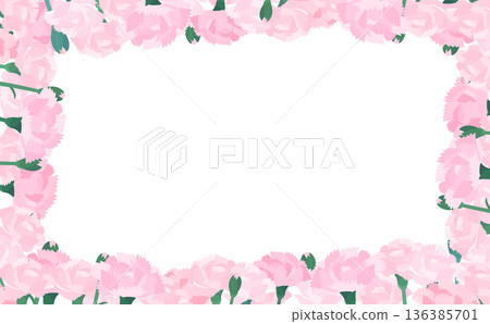 Light pink carnation transparent background frame_horizontal Light pink carnation transparent background frame_horizontal 136385701