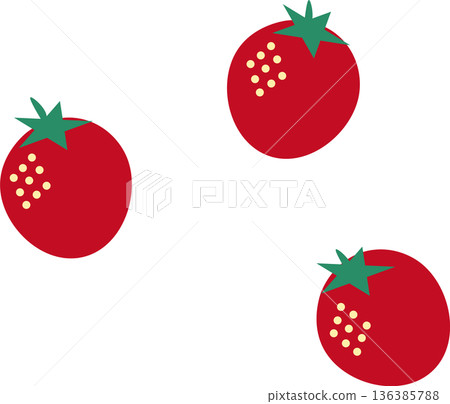 三顆紅色草莓的插圖 136385788