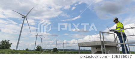 Survey Team Alternative energy for future. 136386057