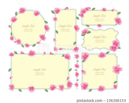 春櫻花花瓣框架 春櫻花花瓣框架 136386153